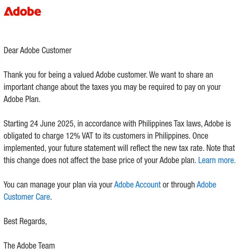 Adobe’s subscription update